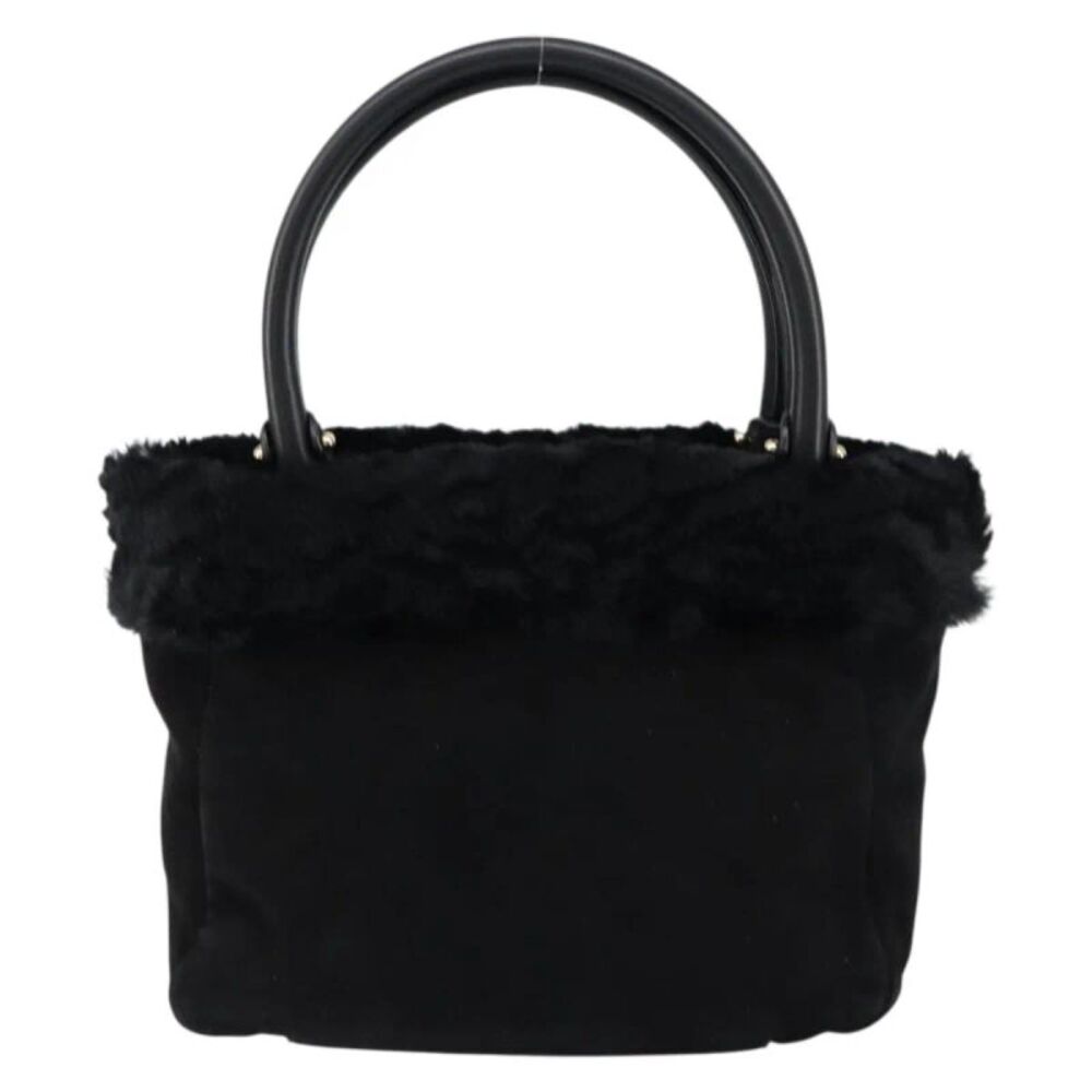 Salvatore Ferragamo Vala Suede Black Suede Handbag - Picture 2 of 16